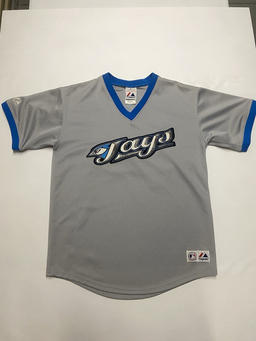 Vtg Majestic MLB Toronto Blue Jays Carlos Delgado 25 Baseball Jersey Youth Large